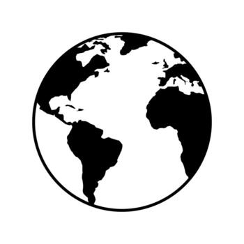 world planet earth line style icon free vector